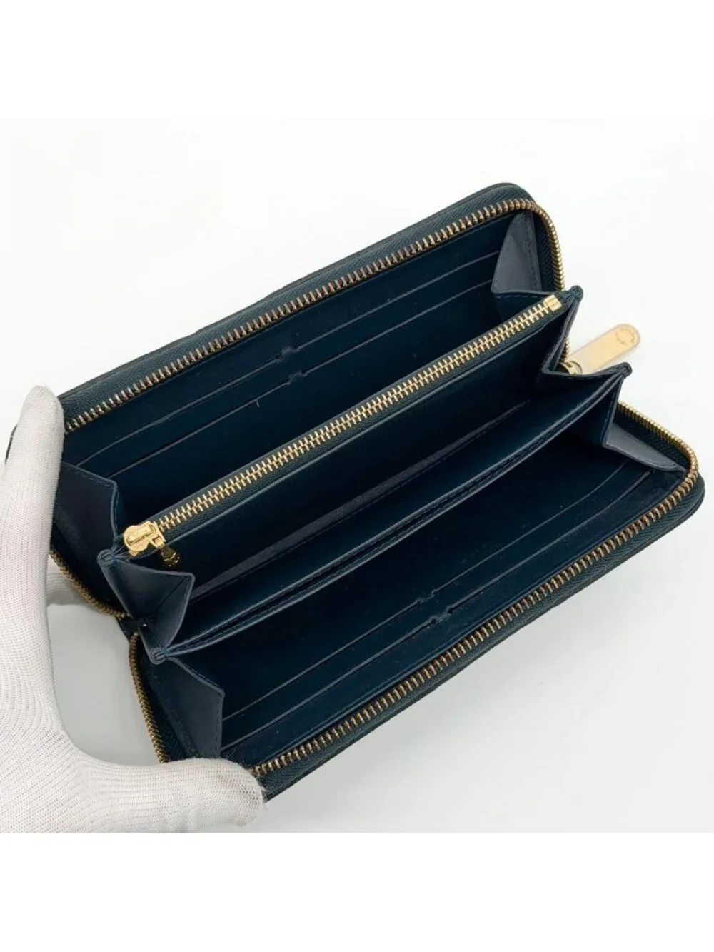 Louis Vuitton Zippy Wallet Vernis Green Monogram